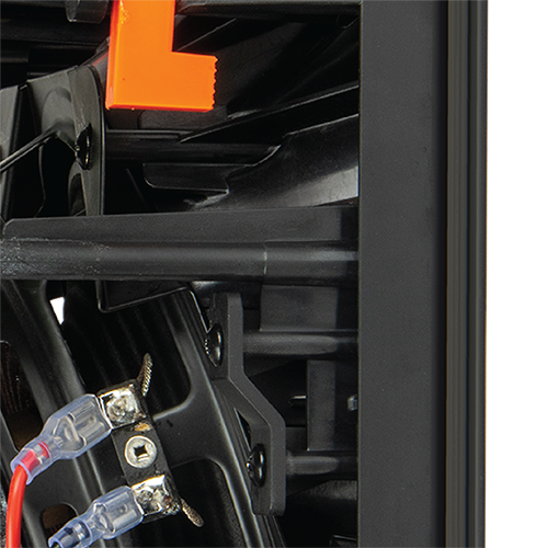 Rigid Baffle design with acoustic smoothing for improved transducer integration